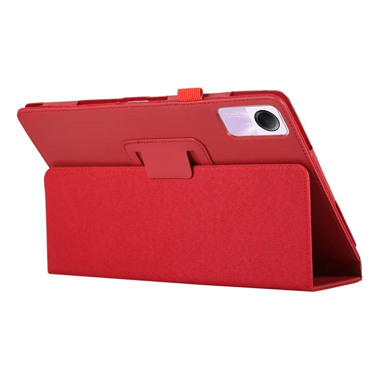 For Xiaomi Redmi Pad SE PU Leather Tablet Case Litchi Texture Bi-fold Stand Cover