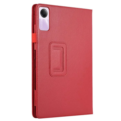 For Xiaomi Redmi Pad SE PU Leather Tablet Case Litchi Texture Bi-fold Stand Cover