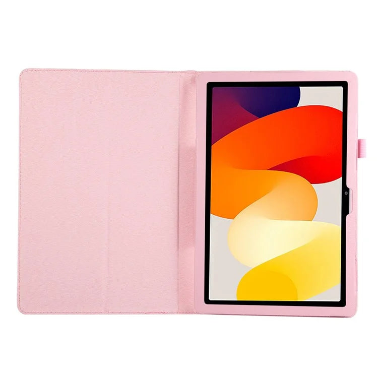 For Xiaomi Redmi Pad SE PU Leather Tablet Case Litchi Texture Bi-fold Stand Cover