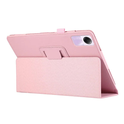 For Xiaomi Redmi Pad SE PU Leather Tablet Case Litchi Texture Bi-fold Stand Cover