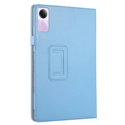For Xiaomi Redmi Pad SE PU Leather Tablet Case Litchi Texture Bi-fold Stand Cover