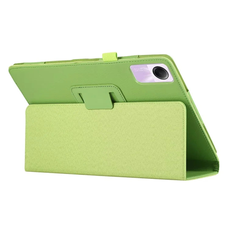 For Xiaomi Redmi Pad SE PU Leather Tablet Case Litchi Texture Bi-fold Stand Cover