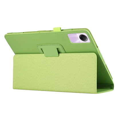 For Xiaomi Redmi Pad SE PU Leather Tablet Case Litchi Texture Bi-fold Stand Cover