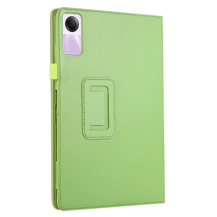 For Xiaomi Redmi Pad SE PU Leather Tablet Case Litchi Texture Bi-fold Stand Cover