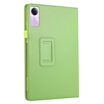 For Xiaomi Redmi Pad SE PU Leather Tablet Case Litchi Texture Bi-fold Stand Cover