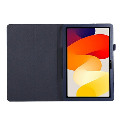 For Xiaomi Redmi Pad SE PU Leather Tablet Case Litchi Texture Bi-fold Stand Cover