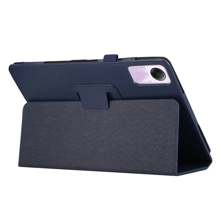 For Xiaomi Redmi Pad SE PU Leather Tablet Case Litchi Texture Bi-fold Stand Cover