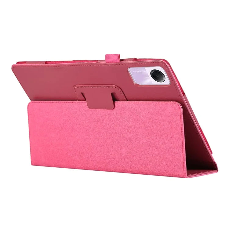 For Xiaomi Redmi Pad SE PU Leather Tablet Case Litchi Texture Bi-fold Stand Cover