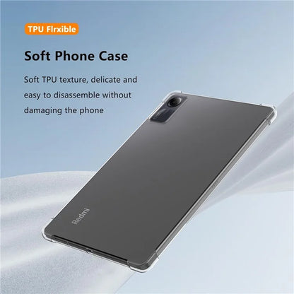 For Xiaomi Redmi Pad SE Case Drop Protection TPU Tablet Cover Transparent Tablet Shell
