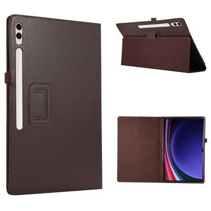 For Samsung Galaxy Tab S9 Ultra Case PU Leather Tablet Cover with Bi-fold Stand