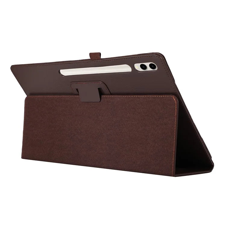 For Samsung Galaxy Tab S9 Ultra Case PU Leather Tablet Cover with Bi-fold Stand