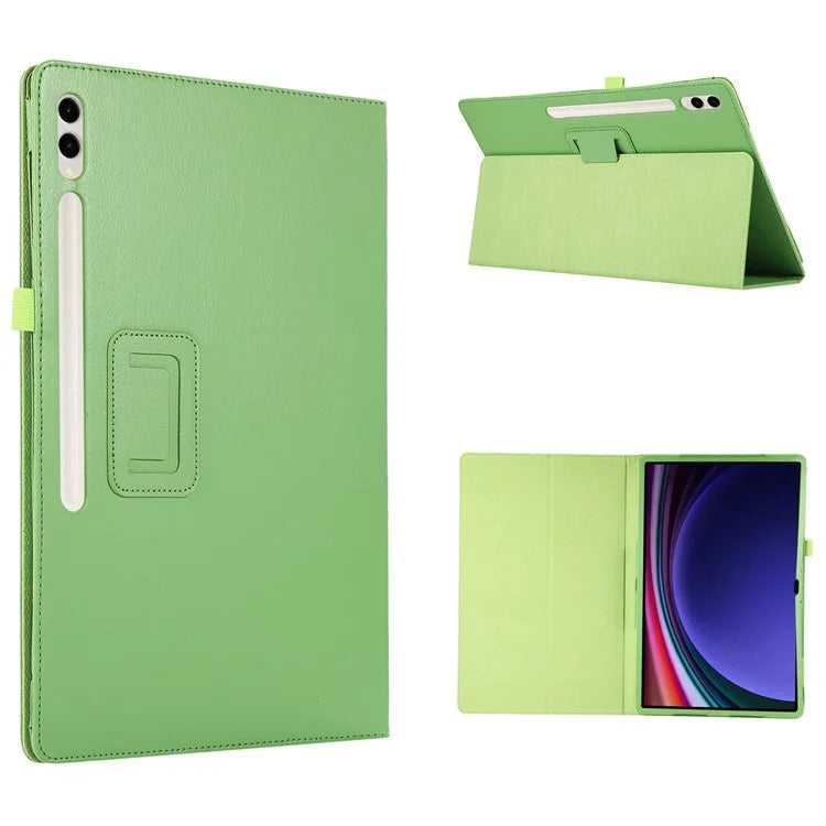 For Samsung Galaxy Tab S9 Ultra Case PU Leather Tablet Cover with Bi-fold Stand