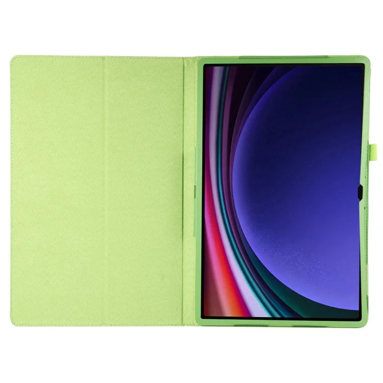 For Samsung Galaxy Tab S9 Ultra Case PU Leather Tablet Cover with Bi-fold Stand