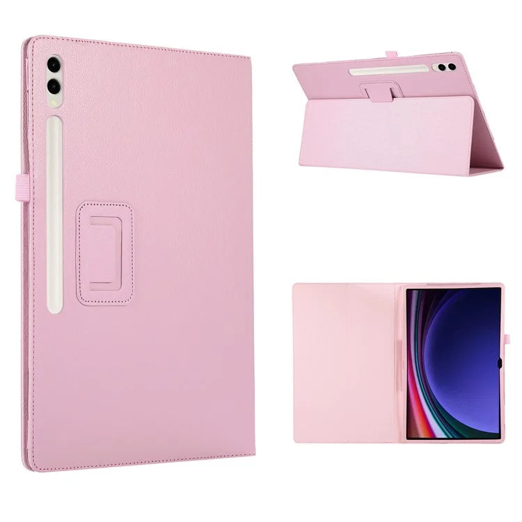 For Samsung Galaxy Tab S9 Ultra Case PU Leather Tablet Cover with Bi-fold Stand