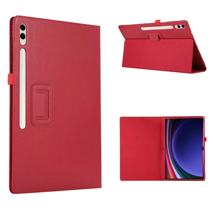 For Samsung Galaxy Tab S9 Ultra Case PU Leather Tablet Cover with Bi-fold Stand