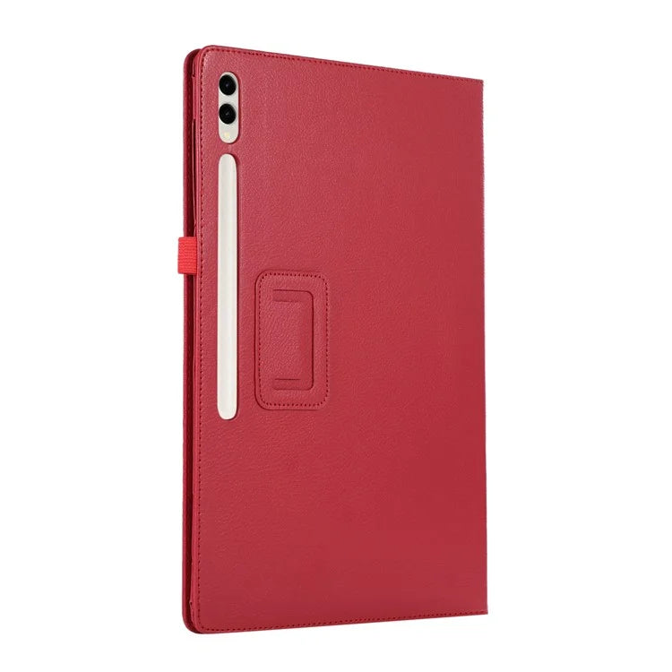 For Samsung Galaxy Tab S9 Ultra Case PU Leather Tablet Cover with Bi-fold Stand