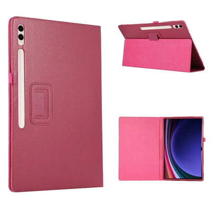 For Samsung Galaxy Tab S9 Ultra Case PU Leather Tablet Cover with Bi-fold Stand