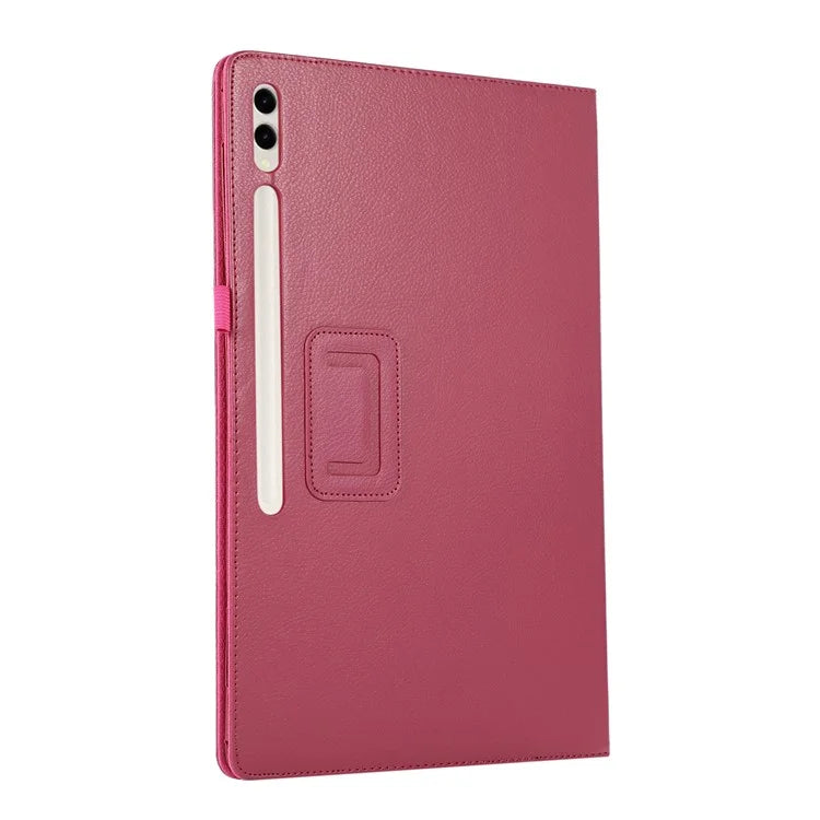 For Samsung Galaxy Tab S9 Ultra Case PU Leather Tablet Cover with Bi-fold Stand