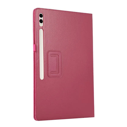 For Samsung Galaxy Tab S9 Ultra Case PU Leather Tablet Cover with Bi-fold Stand