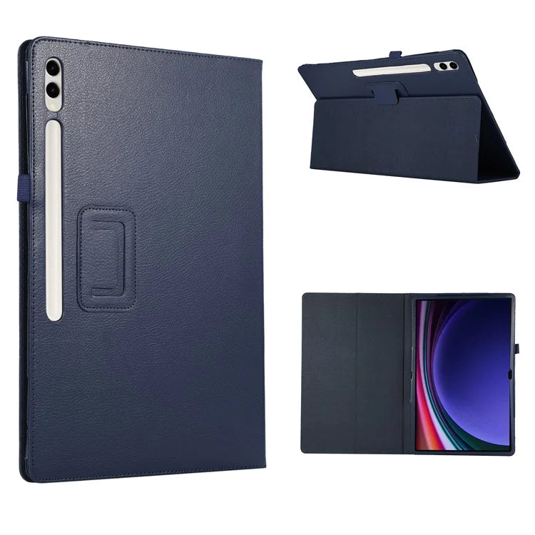 For Samsung Galaxy Tab S9 Ultra Case PU Leather Tablet Cover with Bi-fold Stand