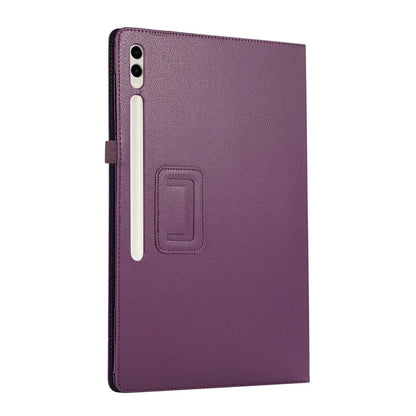 For Samsung Galaxy Tab S9 Ultra Case PU Leather Tablet Cover with Bi-fold Stand