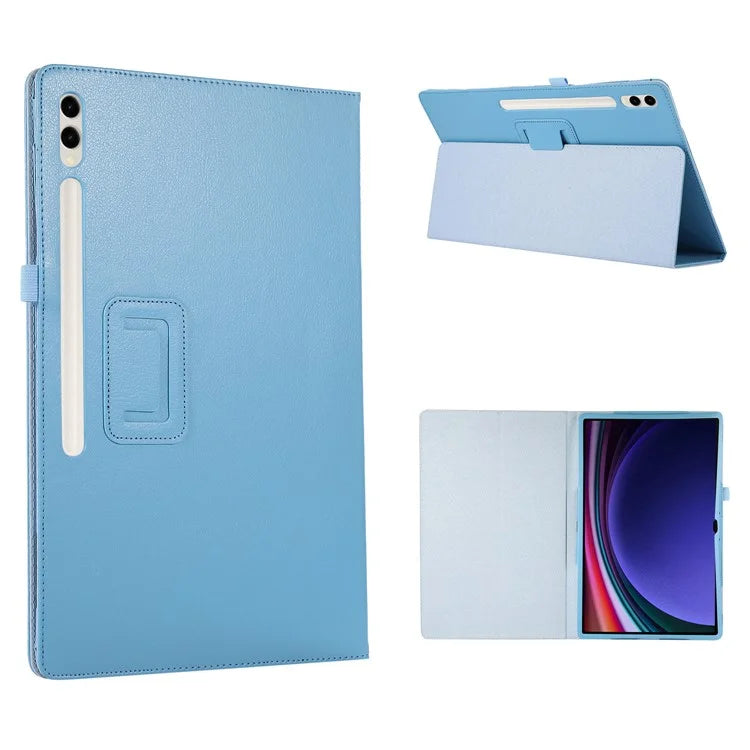 For Samsung Galaxy Tab S9 Ultra Case PU Leather Tablet Cover with Bi-fold Stand