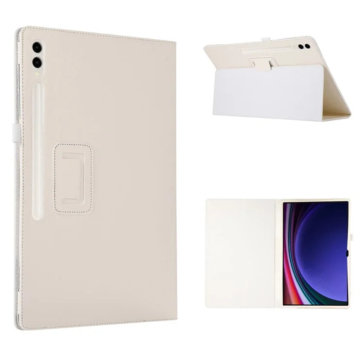 For Samsung Galaxy Tab S9 Ultra Case PU Leather Tablet Cover with Bi-fold Stand