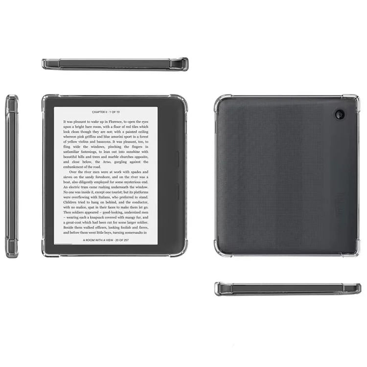 For Kobo Libra 2 Case Transparent Anti-drop Four Corner Tablet Cover