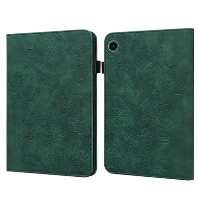 For Samsung Galaxy Tab A9 Leather Case Flower Imprint Tablet Wallet Cover