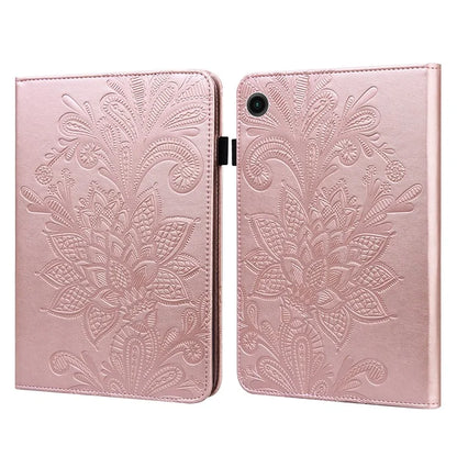 For Samsung Galaxy Tab A9 Leather Case Flower Imprint Tablet Wallet Cover