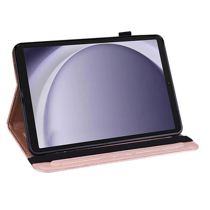 For Samsung Galaxy Tab A9 Leather Case Flower Imprint Tablet Wallet Cover