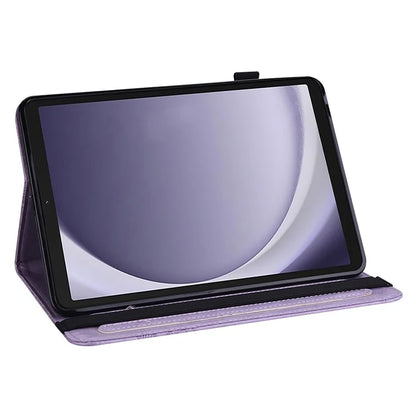 For Samsung Galaxy Tab A9 Case Butterfly Pattern PU Leather Stand Tablet Cover