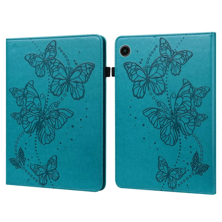 For Samsung Galaxy Tab A9 Case Butterfly Pattern PU Leather Stand Tablet Cover