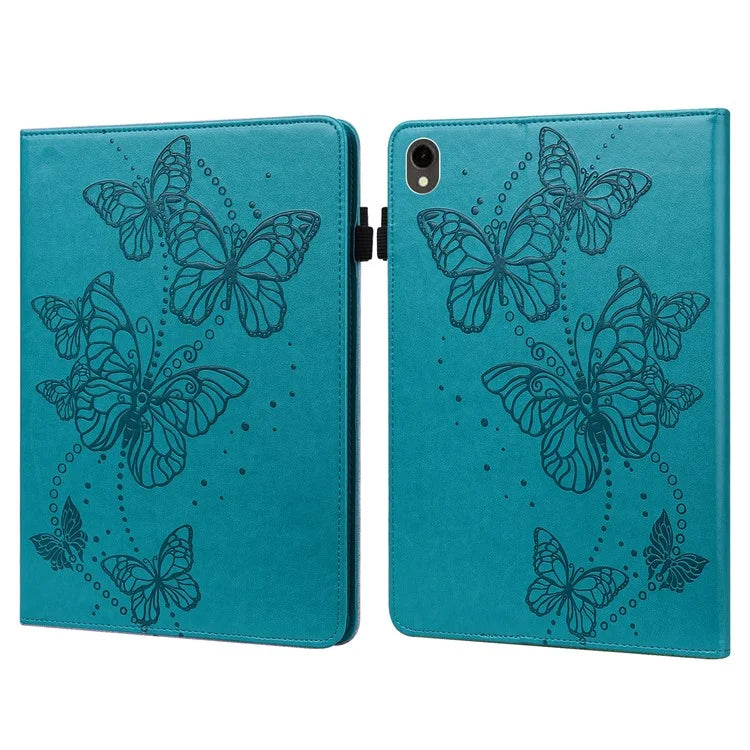 For Samsung Galaxy Tab S9 Case Butterfly Imprinted Card Holder Leather Tablet Cover