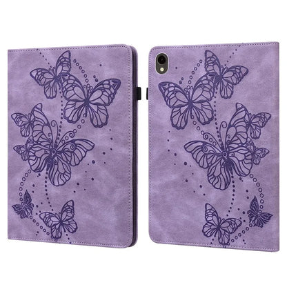 For Samsung Galaxy Tab S9 Case Butterfly Imprinted Card Holder Leather Tablet Cover
