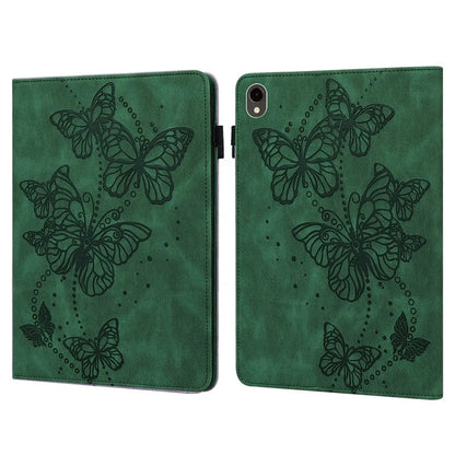 For Samsung Galaxy Tab S9 Case Butterfly Imprinted Card Holder Leather Tablet Cover