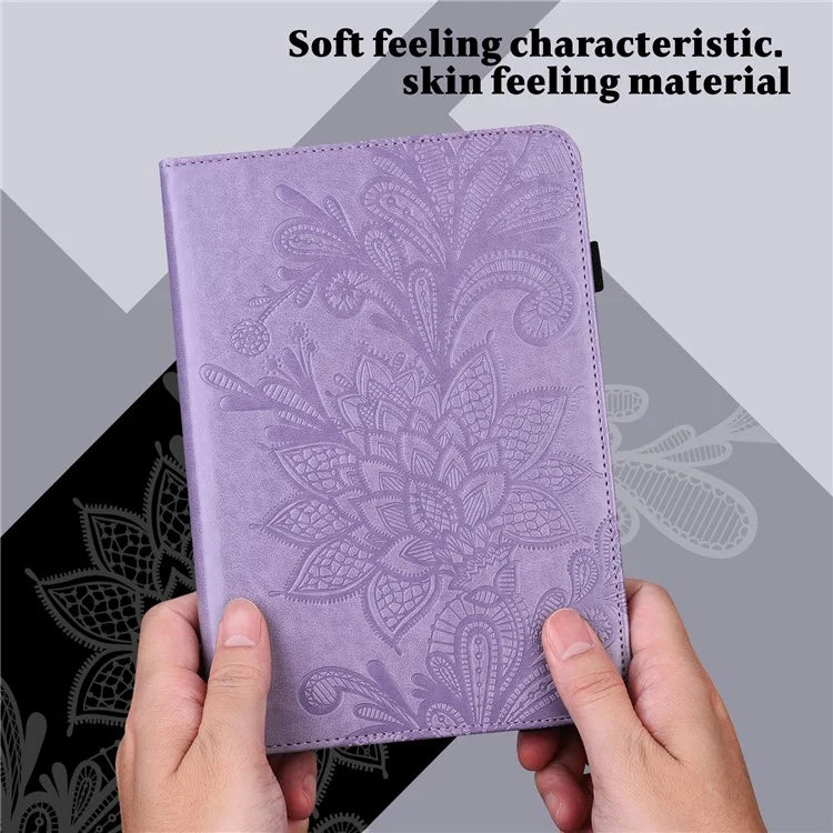 For Xiaomi Redmi Pad SE Case Flower Imprinted Leather Tablet Protective Cover