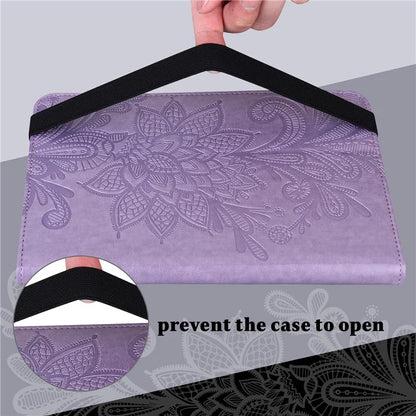 For Xiaomi Redmi Pad SE Case Flower Imprinted Leather Tablet Protective Cover