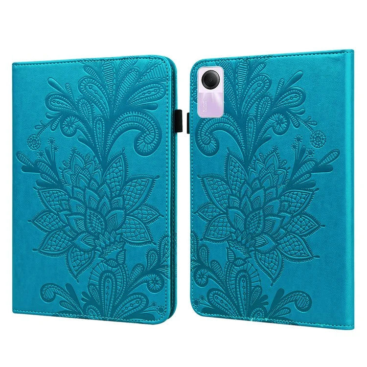 For Xiaomi Redmi Pad SE Case Flower Imprinted Leather Tablet Protective Cover