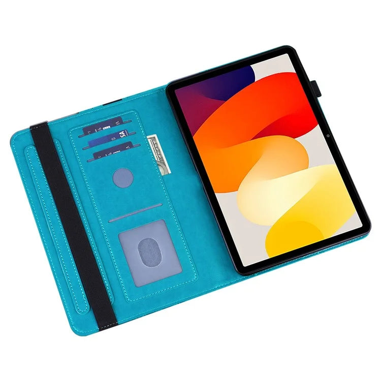 For Xiaomi Redmi Pad SE Case Flower Imprinted Leather Tablet Protective Cover