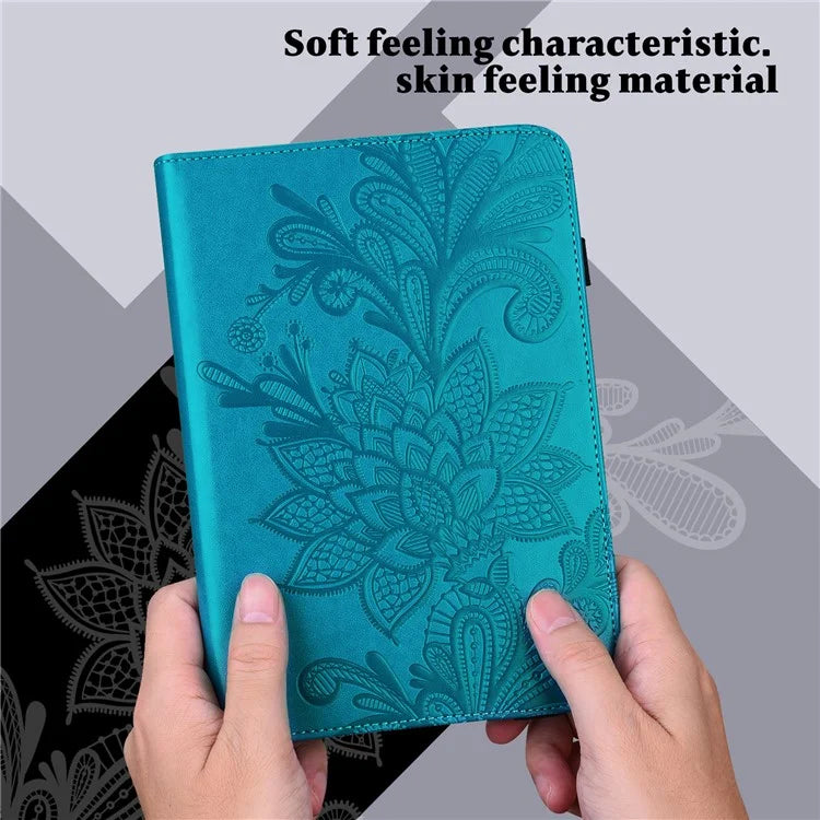 For Xiaomi Redmi Pad SE Case Flower Imprinted Leather Tablet Protective Cover