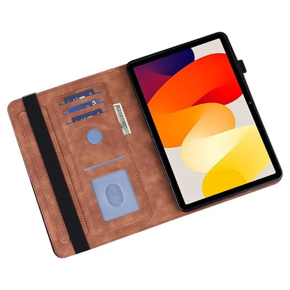 For Xiaomi Redmi Pad SE Case Flower Imprinted Leather Tablet Protective Cover