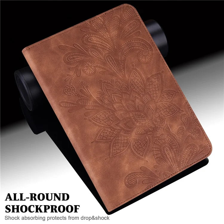 For Xiaomi Redmi Pad SE Case Flower Imprinted Leather Tablet Protective Cover