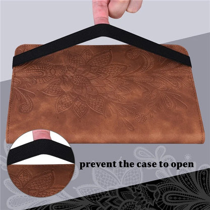 For Xiaomi Redmi Pad SE Case Flower Imprinted Leather Tablet Protective Cover