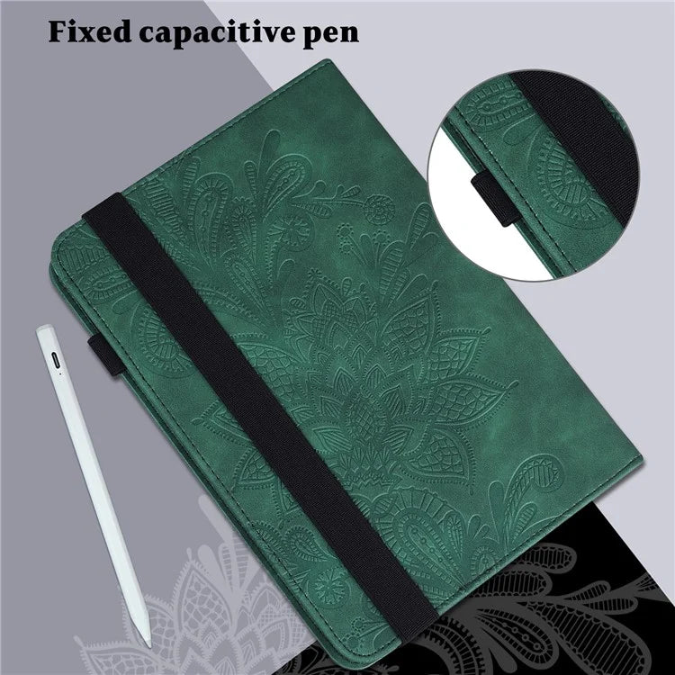 For Xiaomi Redmi Pad SE Case Flower Imprinted Leather Tablet Protective Cover