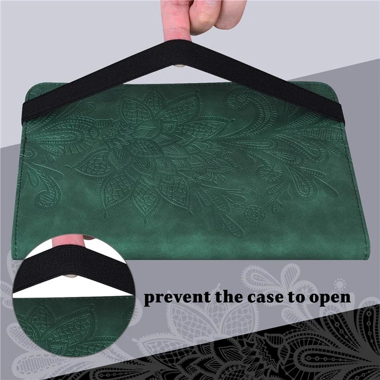 For Xiaomi Redmi Pad SE Case Flower Imprinted Leather Tablet Protective Cover