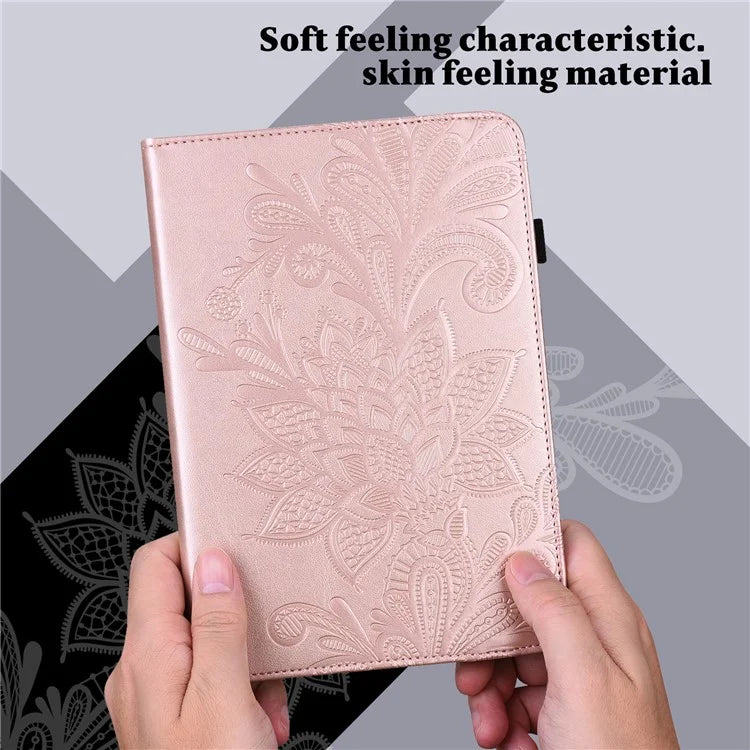 For Xiaomi Redmi Pad SE Case Flower Imprinted Leather Tablet Protective Cover