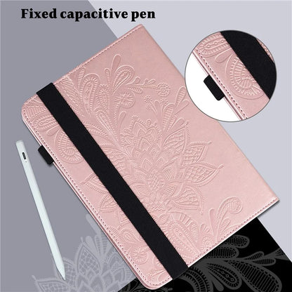 For Xiaomi Redmi Pad SE Case Flower Imprinted Leather Tablet Protective Cover