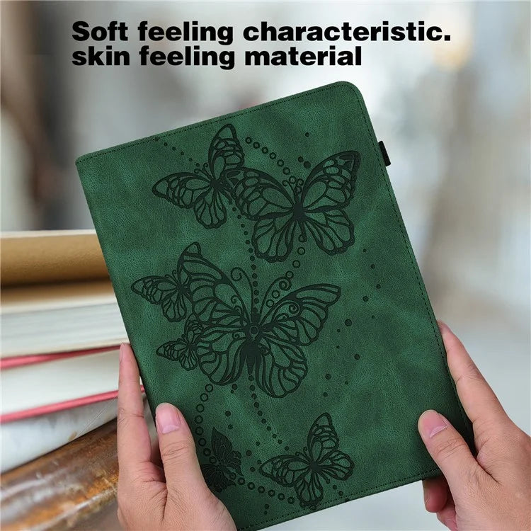 For Xiaomi Redmi Pad SE Case Butterfly Pattern Leather Tablet Cover with Card Slots