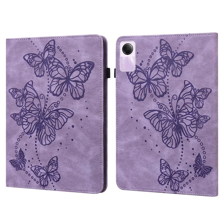 For Xiaomi Redmi Pad SE Case Butterfly Pattern Leather Tablet Cover with Card Slots